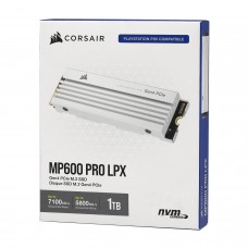 Твердотельный накопитель SSD M.2 PCIe Corsair MP600 PRO LPX, CSSD-F1000GBMP600PLPW, 1 TB, white 