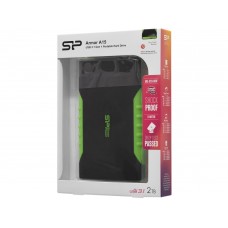 Внешний жесткий диск Silicon Power A15, SP020TBPHDA15S3K, 2 TB, black-green 