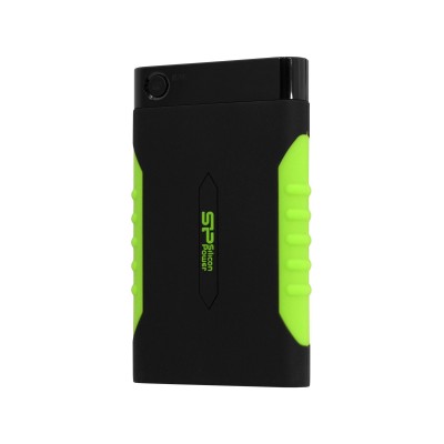 Внешний жесткий диск Silicon Power A15, SP020TBPHDA15S3K, 2 TB, black-green HDD USB USB 3.1