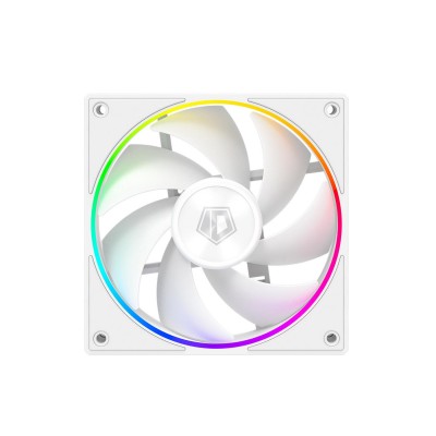 Вентилятор ID-Cooling, AF-127-ARGB-W, 12cm Fan for case, 500-2000rpm, 78CFM, 29dBA, 10.8-13.2 VDC, white, 3pin