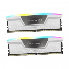 Оперативная память Corsair Vengeance RGB, CMH64GX5M2B6000C40W, DDR5, 64 GB, white 