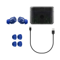Гарнитура, HyperX, Cirro Buds Pro, 727A6AA, Микрофон встроенный, Динамики 8 мм, 20 Гц-20 кГц, 16 Ом±15% при 1 кГц, ANC Hybrid, 112±3 дБ УЗД 1 мВт при 1 кГц, USB для зарядки, Bluetooth 5.2, Синий-Чёрный