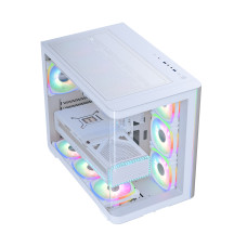 Компьютерный корпус, Aerocool, P500C Evo-G-WT-v1, ATX/Micro ATX, USB 2*3.0/2.0, HD-Audio+Mic, USB 1*Type C/2*3.0, Высота процессорного кулера до 162 мм, Длина VGA до 450мм, 2*3.5"/3*2.5", Толщина 0,7мм, 398х285x475,4мм, Без Б/П, Белый