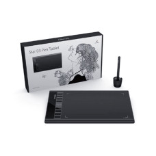 Графический планшет, XP-Pen, Star 03 (V2), Разрешение 5080 lpi, Чувствительность к нажатию 8192, Интерфейс USB, Рабочая область 10"х6", Чёрный