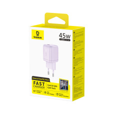 Адаптер питания, Baseus, FN22 1C 45W EU Nebula Purple (E0123303), 45W, Фиолетовый