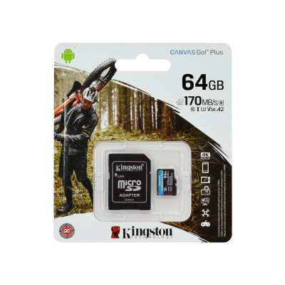 Карта памяти microSDXC 64GB, Kingston SDCG3/64GB