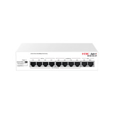 Коммутатор, H3C, Aolynk ES100-10G-HP, Неуправляемый, 2 uplink порта, 8 порта 10/100/1000Base RJ45 4 PoE+, DIP переключатель режимов, Настольный, 802.3af/at, бюджет 120W