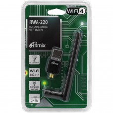 Беспроводной сетевой адаптер Ritmix RWA-220, Черный 