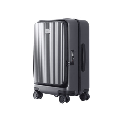 Чемодан, Xiaomi, Front Opening Luggage 20", 38,5л, Поликарбонат, Размер продукта 565 x 366 x 242 мм, Вес около 3,2 кг, Черный/Серый