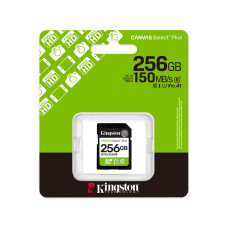 Карта памяти, Kingston, SDS3/256GB, SDXC 256GB, Canvas Select Plus, C10, UHS-I, U1, V10 Карта памяти, Kingston, SDS3/256GB, SDXC 256GB, Canvas Select Plus, C10, UHS-I, U1, V10