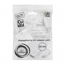 Конвертер DP m -> DVI f, Cablexpert A-DPM-DVIF-002-W, Белый 