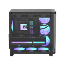 Компьютерный корпус, Formula V, Crystal U2 Floe Black, ATX/micro ATX/mini-ITX, USB Type C/3.0/2.0, HD-Audio, Кулер 4*120мм Floe ARPW, Высота процессорного кулера до 160мм, Длина VGA до 410мм, 2*3.5"/2*2.5", Толщина 0,5мм, 450x280x435мм, Без Б/П,