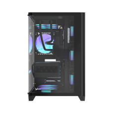 Компьютерный корпус, Formula V, Crystal U2 Floe Black, ATX/micro ATX/mini-ITX, USB Type C/3.0/2.0, HD-Audio, Кулер 4*120мм Floe ARPW, Высота процессорного кулера до 160мм, Длина VGA до 410мм, 2*3.5"/2*2.5", Толщина 0,5мм, 450x280x435мм, Без Б/П,