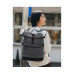 Рюкзак, Xiaomi, Roll Top Casual Backpack GL, Полиуретан + Полиэстер, 290 170 430 мм, Вес около 840г, Объем около 23л, Вмещает ноутбук 15,6 дюймов, Серый
