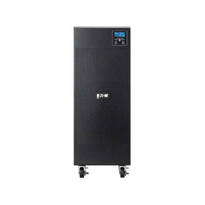 Источник бесперебойного питания, Eaton, 9E10Ki, Онлайн, Напольный, Фазы: 1:1 / 3:1, Мощность 10000ВА/8000Вт, Диапазон работы AVR: 176-276В (с возможностью регулировки до 100-276В), Бат.: 12В/9 Ач*20шт., Чистая синусойда, Клемная колодка, Smart, USB-B, RS2