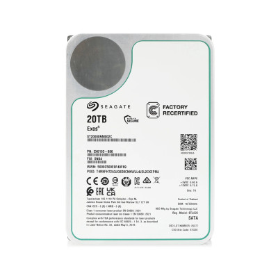 Жесткий диск, Seagate, Exos X20, ST20000NM002C, 20TB, SATA 6Gb/s, 3.5", 7200RPM