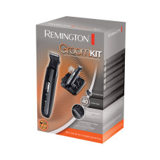 Машинка для стрижки, Remington, PG6130, 5 насадок, Материал лезвий нержавеющая сталь, Питание от аккумулятора, Черный