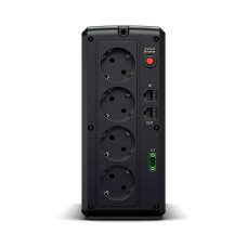 Источник бесперебойного питания, CyberPower, UT1200EG, Мощность 1200ВА/700Вт, UTG-серия, Линейно-интерактивный, Напольный, LED/Rj11/RJ45 1Gb/USB/сухие контакты, AVR: 165-290В, АКБ 12В/5Ач*2 шт., Вых: 4xSchuko, Чёрный