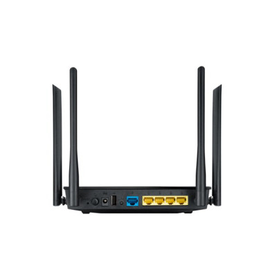 Маршрутизатор с беспроводной точкой доступа, ASUS, RT-AC1200, 2.4/5 ГГц, 1200 Мбит/с, MIMO, 4x внешние антенны, 1х USB 2.0, 1xWAN порт 10/100M, 4xLAN порта 10/100M