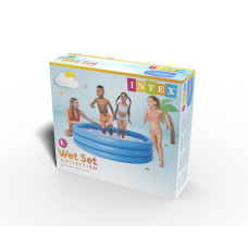 Детский надувной бассейн Crystal Blue 168 х 38 см, INTEX, 58446NP, Винил, 581л., 2+, Синий, Цветная коробка