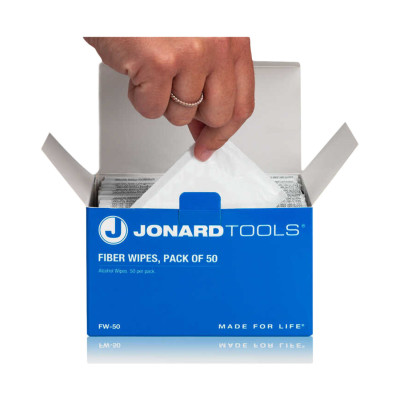 Влажные салфетки Fiber Wipes , Jonard Tools, FW-50 , в упаковке 50 шт.