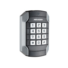 Считыватель, Hikvision, DS-K1104MK, Металлический антивандальный считыватель, чтение карт M1 (1356 МГц) RS485/ Wiegand(W26/W34), от -20 °C до 65 °C, IP65 IK10 12 VDC