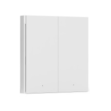 Настенный беспроводной выключатель двухклавишный, Aqara, Wireless Remote Switch H1(Double Rocker), WRS-R02, 85,8 86 12,5 мм, Тип батареи: CR2450, Zigbee, Рабочая температура: -10°С…+50°С, Для работы устройства требуется Центр умного дома (Hub) с поддержко