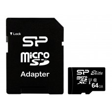 Карта памяти SDXC Silicon Power, SP064GBSTXBU1V10SP, 64GB, Class 10 