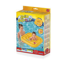 Круг для плавания Wondersplash Square 76 х 76см, BESTWAY, 32050, Винил, 0-1, С сиденьем и спинкой, Четырёхкамерный, Желтый, Цветная коробка