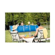 Каркасный бассейн Rectangular Frame 450 x 220 х 84 см, INTEX, 28273NP, Винил, 7127 л., Стальной каркас, Синий, Цветная коробка