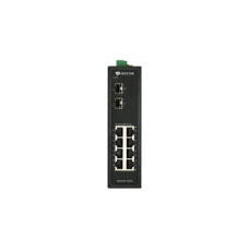 Коммутатор, BDCOM, IES200-LSTW2080P, Неуправляемый, 8 портов 10/100/1000М RJ45, PoE 802.3af/at, Бюджет 120W, 2 порта SFP, DC 48-55В Dual RPS, -40+75°C, DIN-rail, без блока питания
