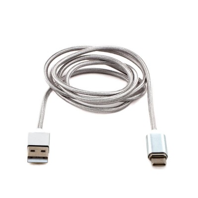 Кабель USB, Cablexpert CC-USB2-AMUCMM-1M, 1.0м Cable Type A - Type C, magnetic, USB 2.0, silver