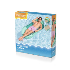 Пляжный матрас для плавания Hydroluxe 160 х 84 см, BESTWAY, 43103, Винил, Двухкамерный, Сетчатое дно, Максимальная нагрузка 90 кг., Зелёный/малиновый в ассортименте, Цветная коробка