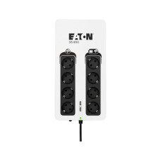 Источник бесперебойного питания, Eaton, 3S850D, Мощность 850ВА/510Вт, Диапазон работы AVR: 184-264В (с возможностью регулировки до 161-284В), Бат.: 12В/9 Ач*1шт., 8 вых.: 8 розеток Schuko (из них с питанием от батареи - 4), 2 USB порта с током до 2A, RJ-1