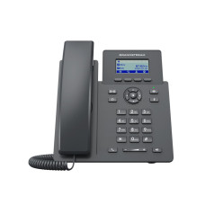 IP телефон, Grandstream, GRP2601W, 2 SIP-аккаунта, 2 линии, 2 порта Ethernet 10/100 без PoE, Wi-Fi, ЖК-дисплей 132x48 (2.41") , блок питания 5V/0.6A
