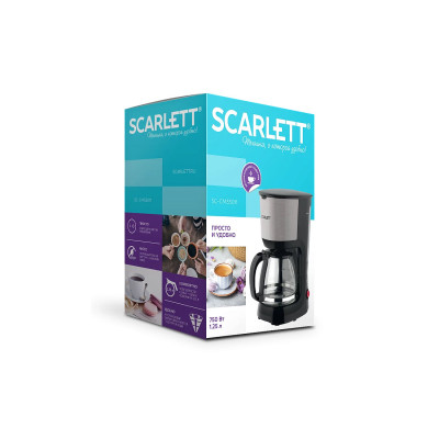 Кофеварка капельная, Scarlett, SC-CM33011, Мощность, Вт: 750, Объём кофейника, мл: 1.25