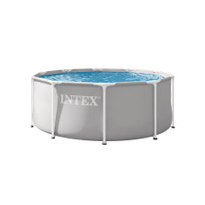 Каркасный бассейн Prism Frame 305 х 99 см, INTEX, 26706ND, Винил, 6148 л., Стальной каркас, Ф-насос 28604 (2006л/ч), Серый, Цветная коробка