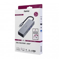 Концентратор USB Hama 00200107, серебристый 