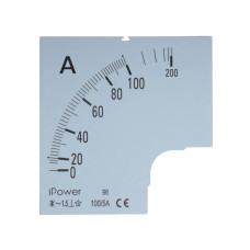 Шкала для амперметра, iPower, 100/5 96*96 (scale)