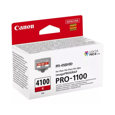 Чернильный картридж, Canon, PFI-4100 Red, 6785C001AA, для imagePROGRAF PRO-1100, 80 мл