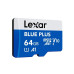 Карта памяти Lexar Blue plus LMSBLPL064G-BNANG 64GB + адаптер Карта памяти Lexar Blue plus LMSBLPL064G-BNANG 64GB + адаптер