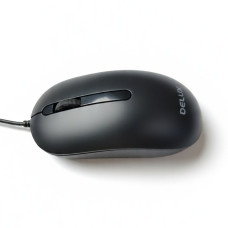 Компьютерная мышь, Delux, M232BU, Оптическая, USB, 1000dpi, Длина провода 1,6 м, Чёрная