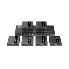 Сплиттер-удлинитель HDMI, Lenkeng, LKV728P, 18, 4K@30Hz, до 40 м / 1080p до 70 м, PoC, передача по витой паре