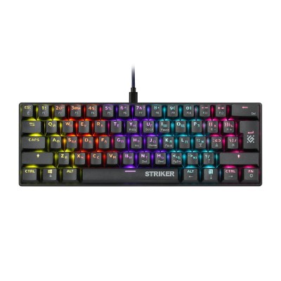 Клавиатура USB, Defender Striker GK-380L RU, black, (45380) KeyBoard