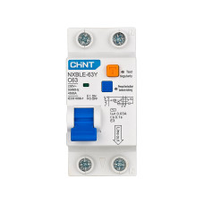 Дифференциальный автомат, CHINT, 105548 NXBLE-63Y, 1P+N 63А C 30mA AC 4,5kA