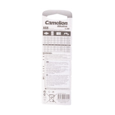Батарейка, CAMELION, AG6-BP10(0%Hg), Alkaline, AG6, 1.5V, 0% Ртути, 10 шт. в блистере