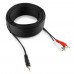 Аудиокабель Cablexpert CCA-458-15M, Черный Cable Audio, 3.5mm/m - 2xRCA/m, 15m, black