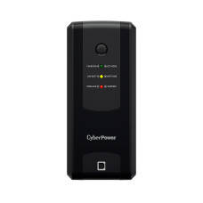 Источник бесперебойного питания, CyberPower, UT1100EG, Мощность 1100ВА/660Вт, UTG-серия, Линейно-интерактивный, Напольный, LED/RJ11/RJ45/USB, AVR: 165-290В, АКБ 12В/5Ач*2 шт., Вых: 4xSchuko, Чёрный
