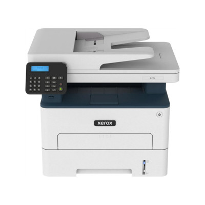 Монохромное МФУ, Xerox, B225DNI, B225V_DNI, Лазерное, А4, 34 стр./мин., Подача 251 лист, Односторонний автоподатчик документов, до 23 изобр./мин., ЖК Дисплей, 1 ГГц CPU, 512 МБ RAM, USB 2.0, Ethernet 10/100, Wi-Fi