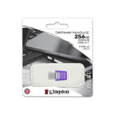 USB-накопитель, Kingston, DTDUO3CG3/256GB, 256GB, USB 3.2, Фиолетовый USB-накопитель, Kingston, DTDUO3CG3/256GB, 256GB, USB 3.2, Фиолетовый